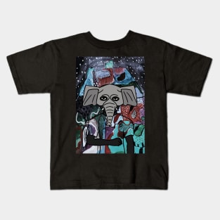 Nightly Elegance: NFT Character - MaleMask Mystery NightGlyph Xi Jinping Edition on TeePublic Kids T-Shirt